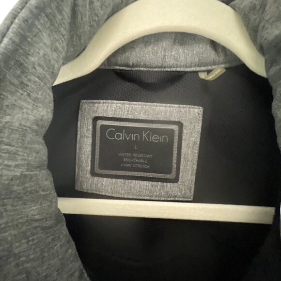 Calvin Klein Men's Classic Soft Shell Water Resistant Jacket Size L Gray Neutral - Picture 9 of 10